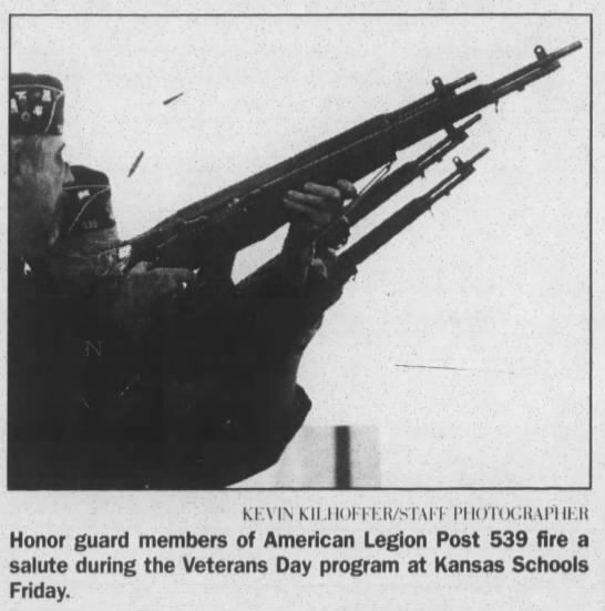 American Legion Post 539 fire a salute